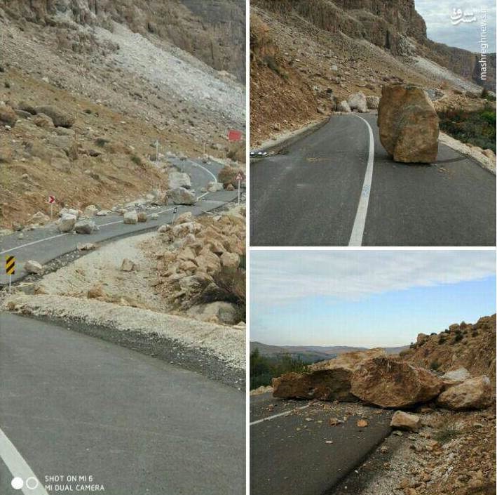 عکس | جاده روستای پیران در کرمانشاه، ۲ هفته پس از زلزله