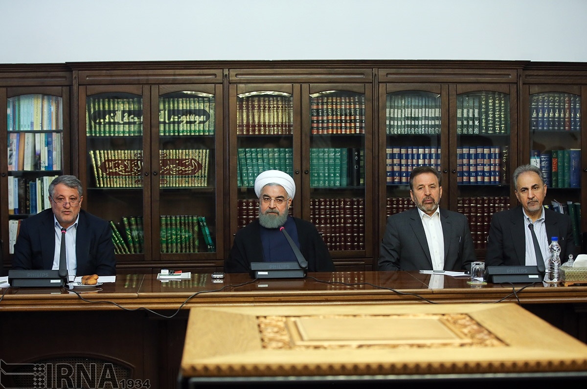 تصاویر | دیدار شهردار تهران و اعضای شورای شهر با روحانی