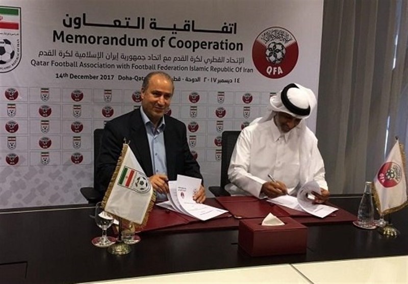 تفاهم‌نامه فدراسیون‌های فوتبال ایران و قطر امضا شد