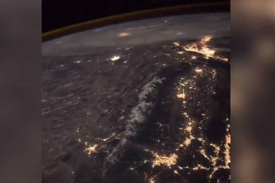 فیلم | چرخش زمین از زاویه دید ایستگاه فضایى بین‌المللى