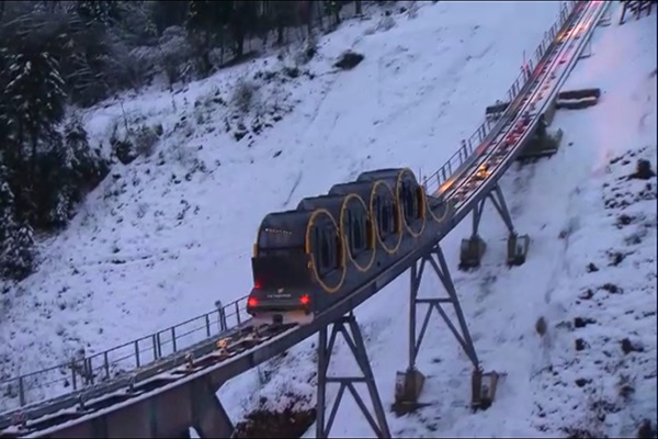 فیلم | افتتاح شیب‌دار‎ترین خط قطار کابلی جهان در سوئیس