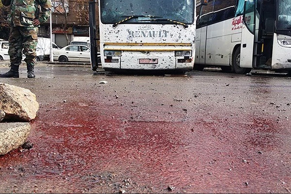 فیلم | انفجار بمب در اتوبوس ۸ کشته و ۱۶ زخمی برجای گذاشت
