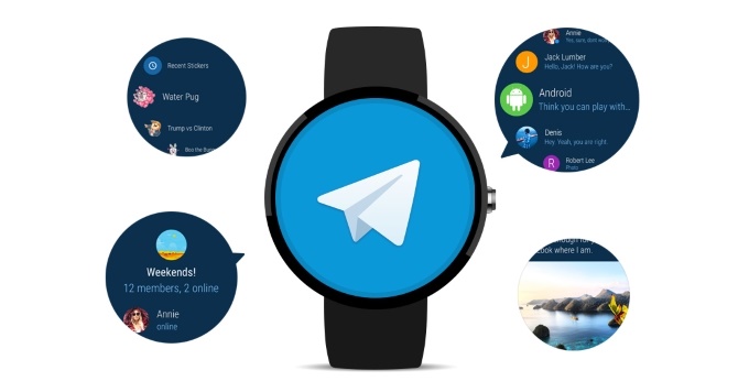 نسخه جدید تلگرام روی ساعت هوشمند از طریق اندروید وی‌یر ۲.۰