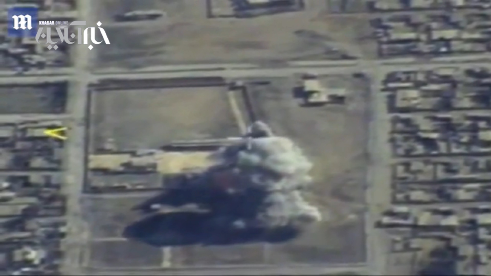 فیلم | لحظه هدف قرار دادن کمپ‌های داعش در «رقه» توسط روس‌ها