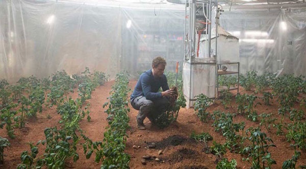 آزمایش کاشت سیب‌زمینی مانند فیلم مریخی‌