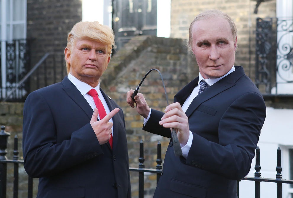 عکس | بدل پوتین و ترامپ در حاشیه مسابقات سالانه اسب‌سواری بریتانیا