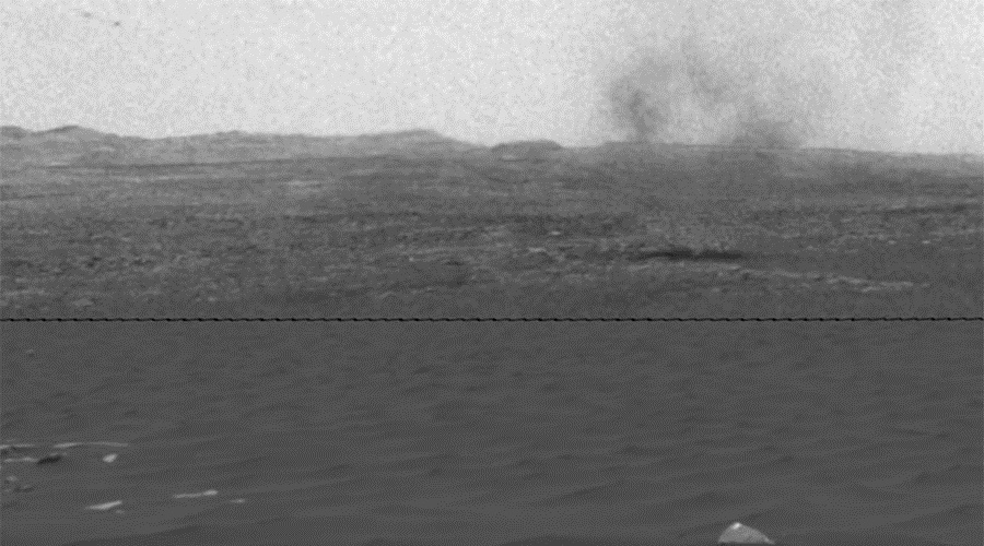 تصاویر خارق‌العاده ناسا از  تنوره دیو در مریخ