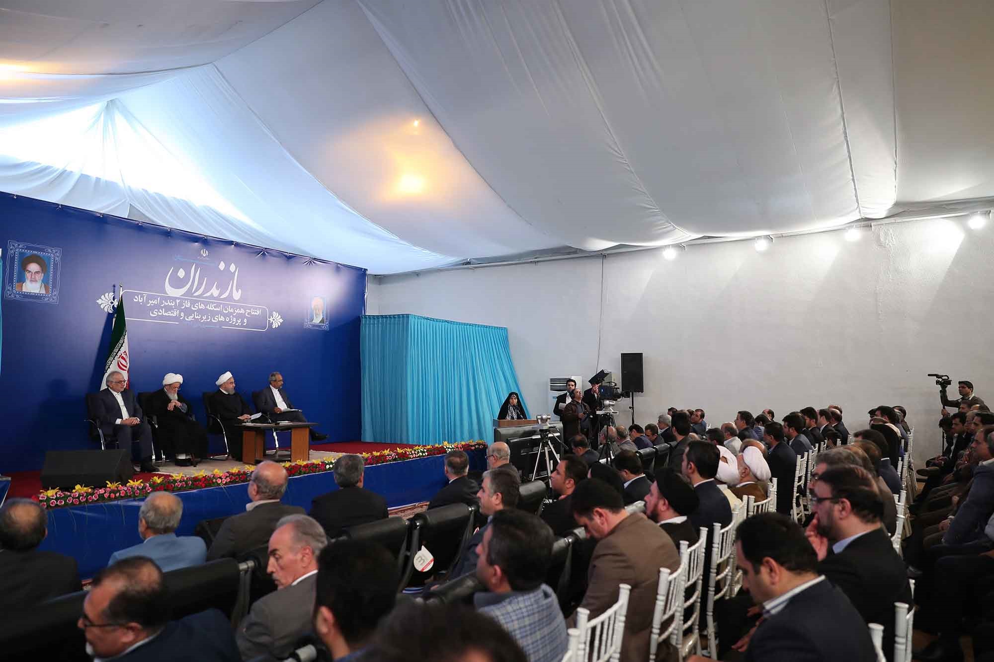 تصاویر | افتتاح پروژه‌های اقتصادی و اجرایی در مازندران با حضور رییس‌جمهور