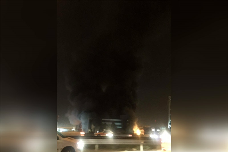 فیلم | تصاویر دیده نشده از آتش‌سوزی یک انبار در جاده مخصوص
