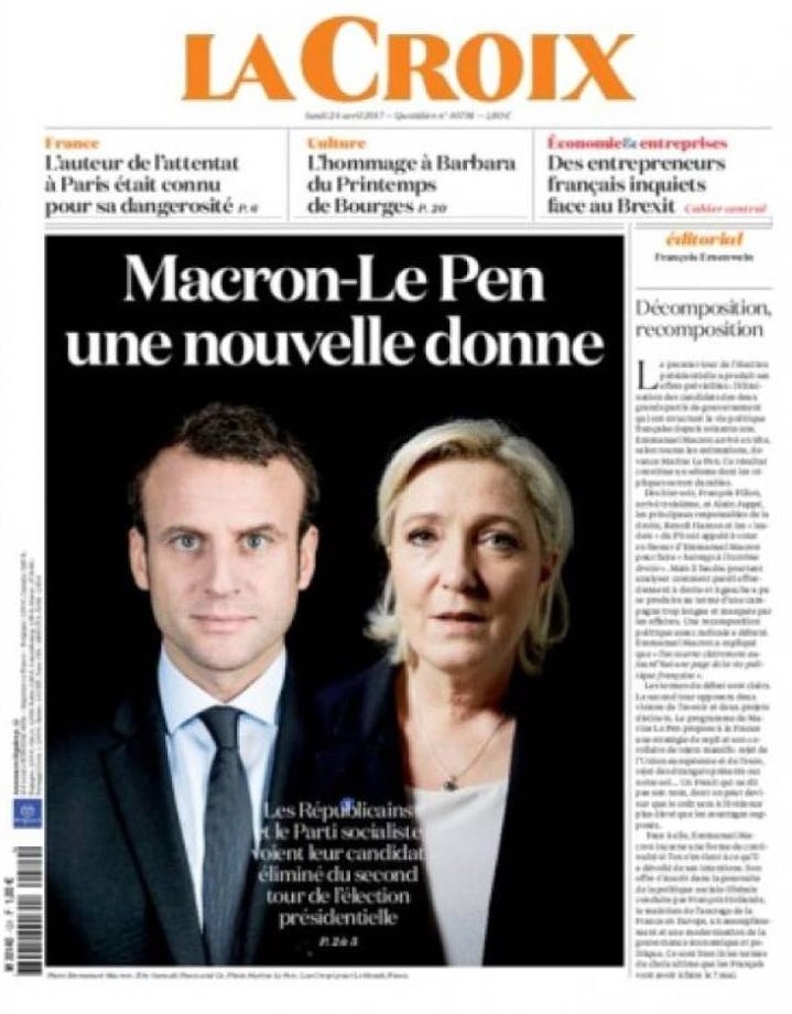 تصاویر | بازتاب برگزاری انتخابات فرانسه در رسانه‌های جهان