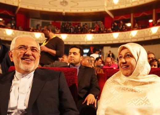 محمدجواد ظریف و همسرش در اختتامیه جشنواره جهانی فیلم/ عکس
