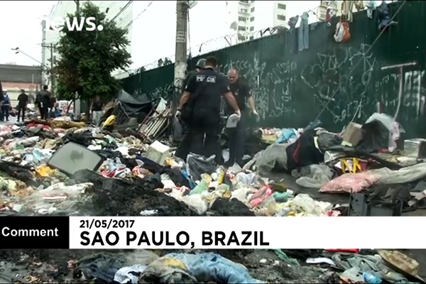 فیلم | حمله پلیس به سرزمین کراک در نزدیکی سائوپائولو
