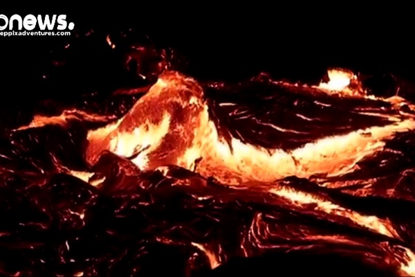 فیلم | گدازه‌های آتشفشانی در هاوایی پس از ۳۴ سال فوران مداوم 