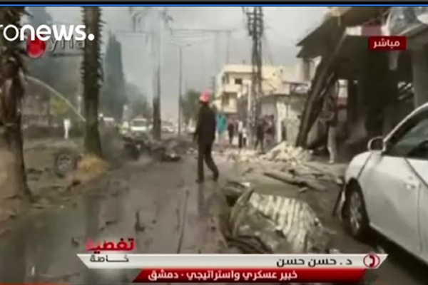 فیلم | انفجار خودروی بمب‌گذاری شده در حمص