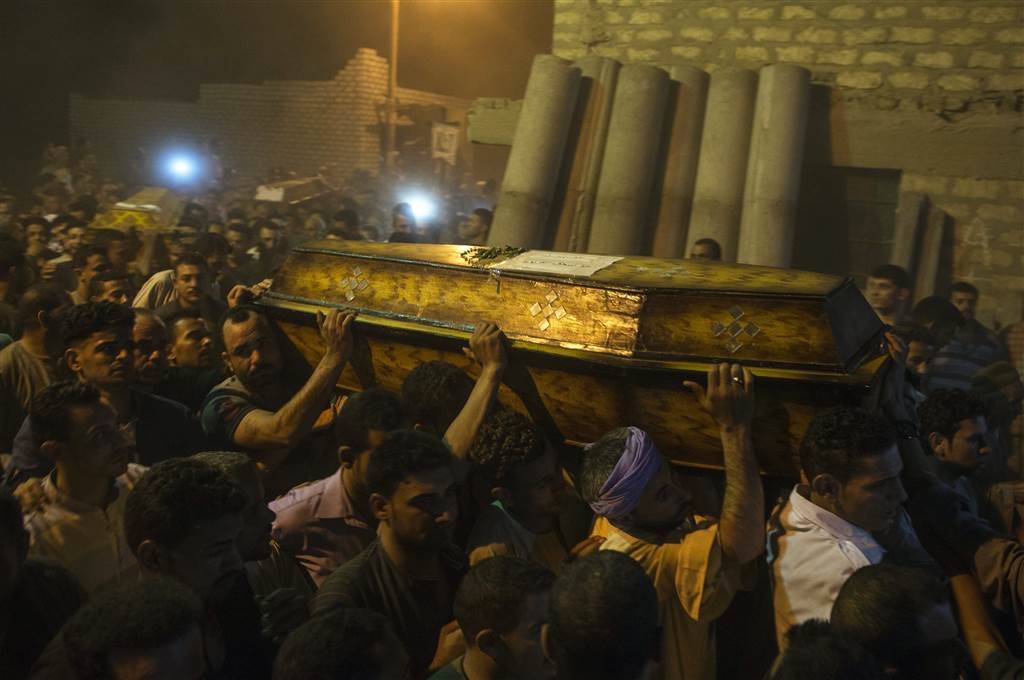 تصاویر | مراسم تشییع ۲٨ قربانی مسیحی حمله تروریستی در مصر
