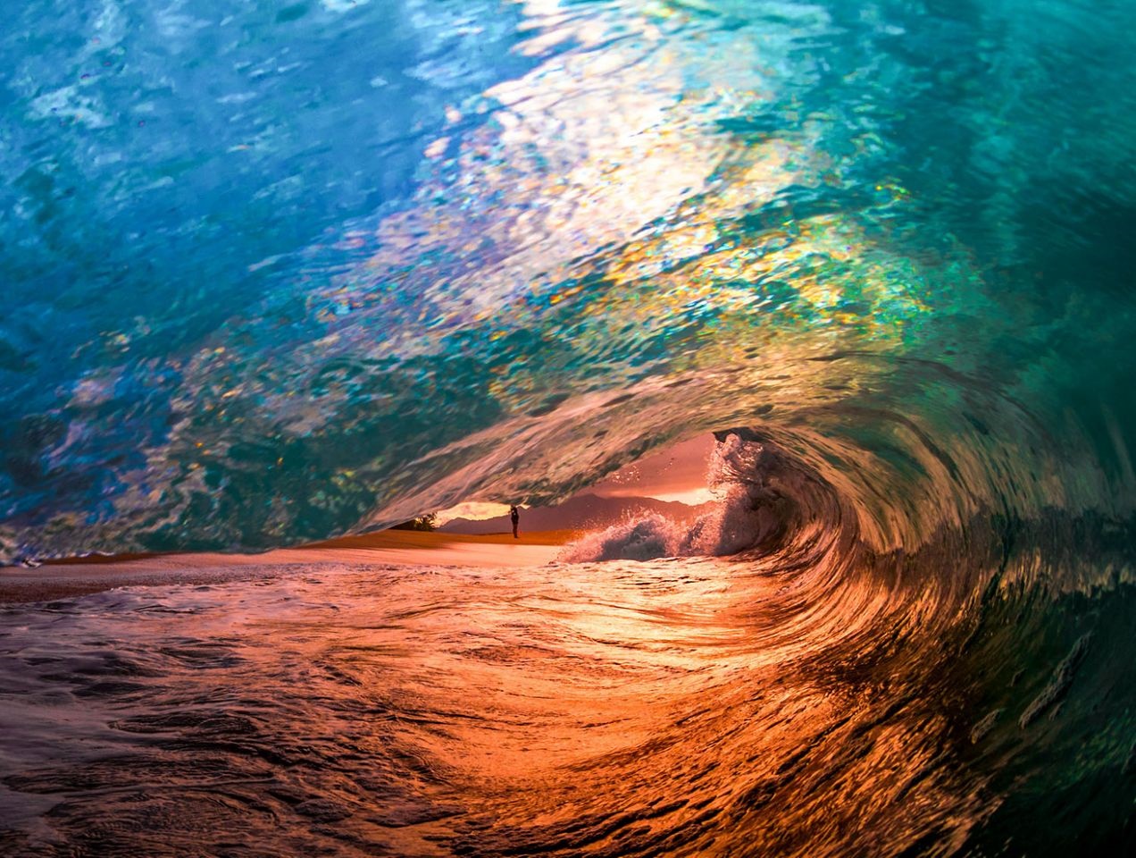 تصاویر | زیبایی امواج‎ در هاوایی
