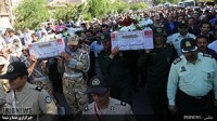 تشییع با شکوه 2 شهیده حادثه تروریستی تهران در خرم آباد 