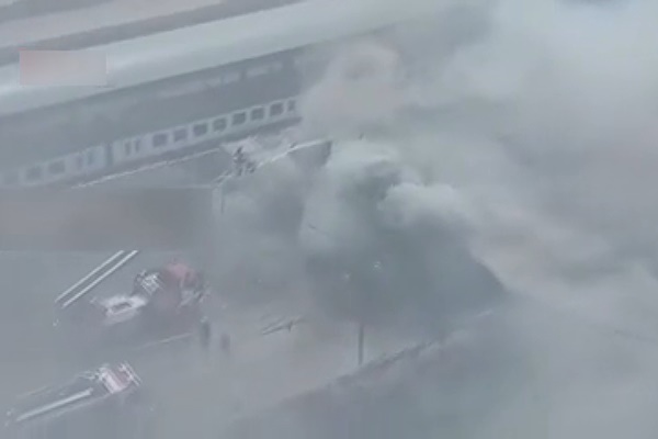 فیلم | آتش‌سوزی ۲۴ ساعته ایستگاه راه‌آهن مسکو