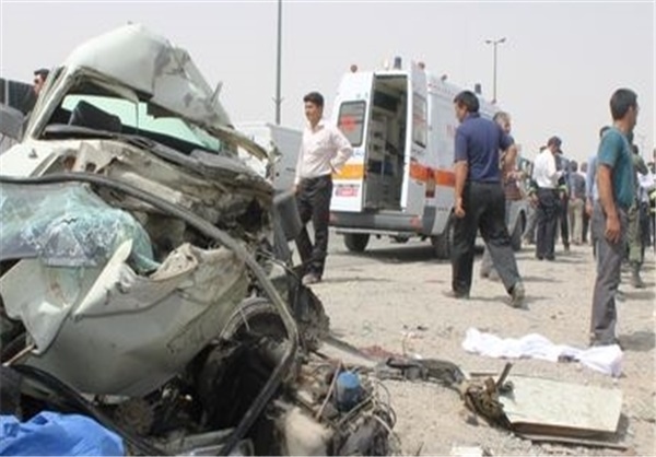 تصادف زنجیره‌ای ۱۰ خودرو در مشهد با ۵ مجروح