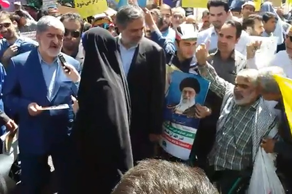 فیلم | حواشی حضور مطهری در راهپیمایی روز قدس | اهانت به نایب رئیس مجلس
