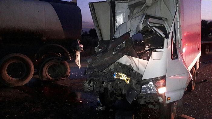 تصاویر | تصادف مرگبار کامیونت با تانکر آب در جاده ورامین