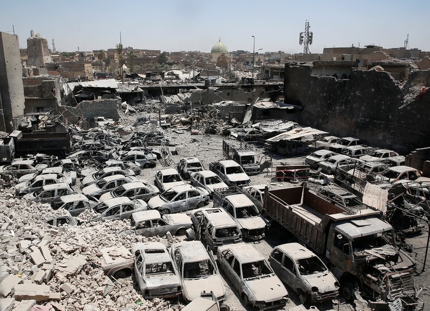 عکس | ویرانه‌های موصل بعد از عملیات آزادسازی از اشغال داعش