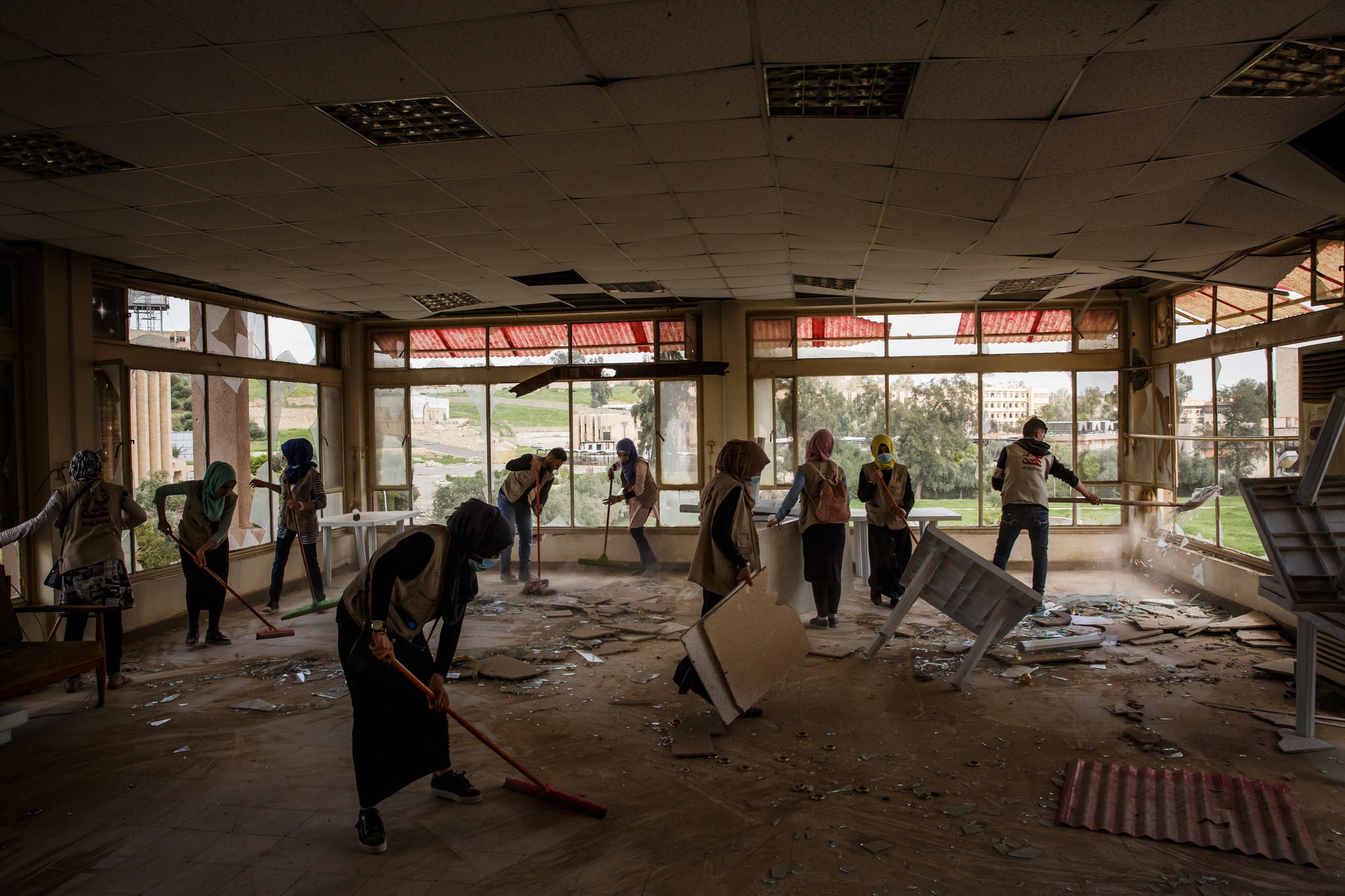تصاویر | بازسازی دانشگاه موصل به دست دانشجویان عراقی
