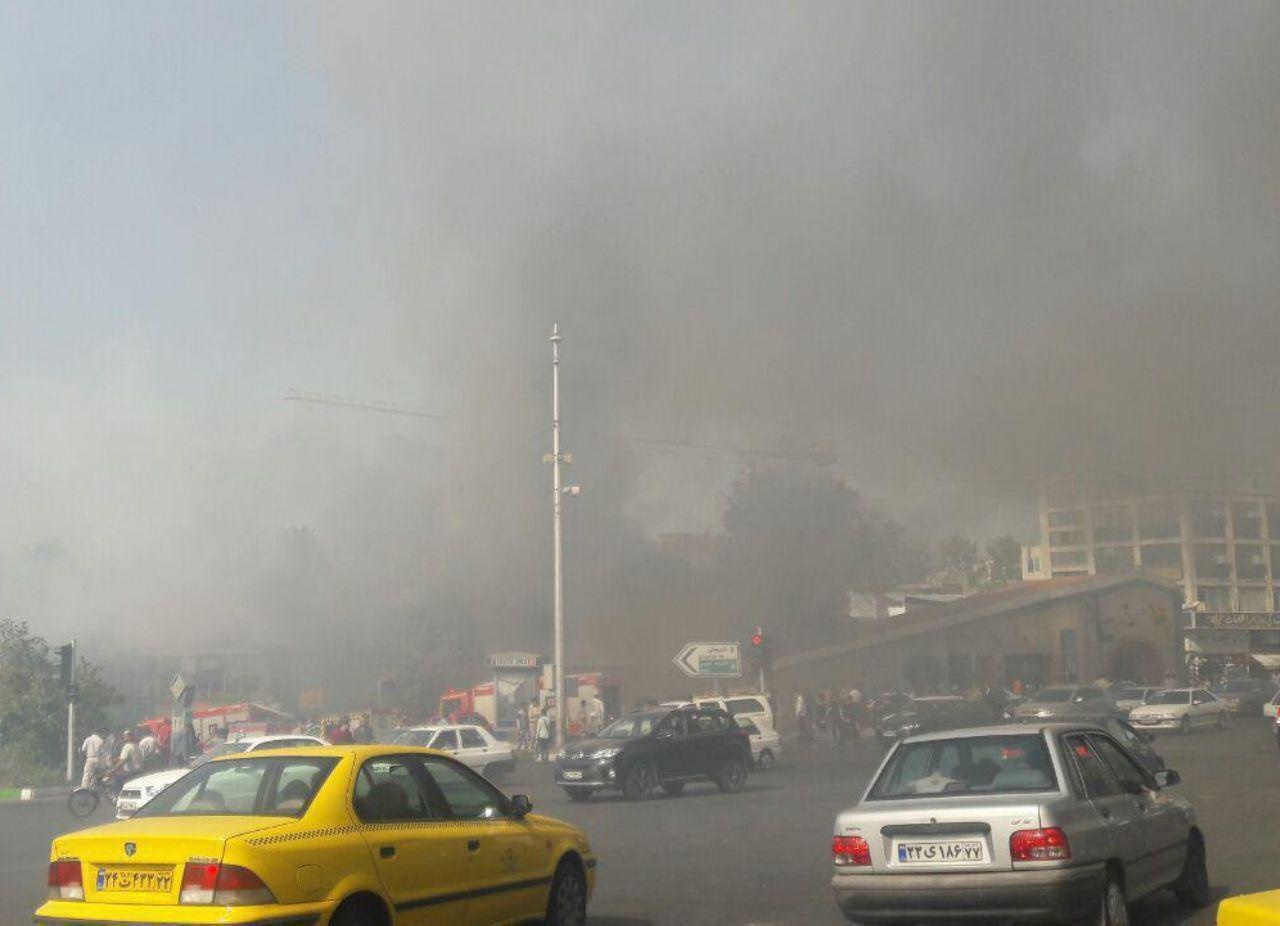 تصاویر | آتش‌سوزی گسترده در شمال تهران