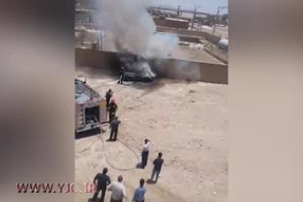 فیلم | انفجار پراید در اصفهان به خاطر سوخت‌گیری غیراستاندارد گاز