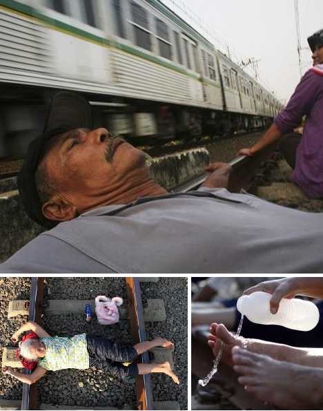 تصاویر | روش عجیب و خطرناک مردم اندونزی برای درمان بیماری‌ها