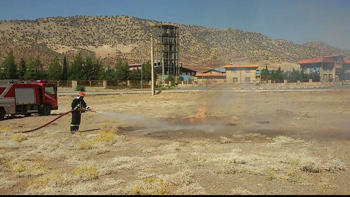 مانور آتش نشانی در شهرک صنعتی شماره2 خرم آباد 