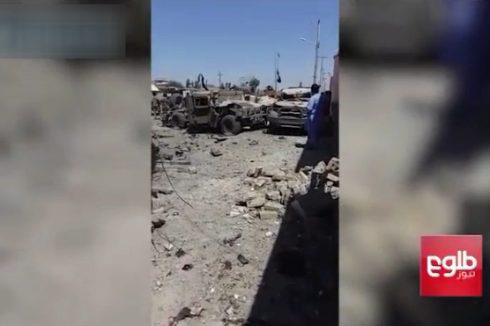 فیلم | حمله انتحاری طالبان به نظامیان افغانستان