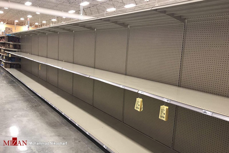 تصاویر | وضعیت فروشگاه‌های تگزاس بعد از هشدار طوفان