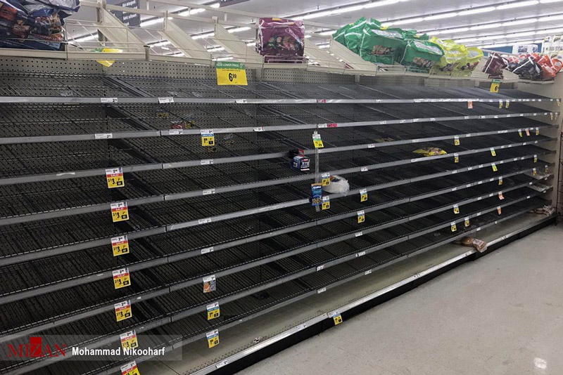 تصاویر | وضعیت فروشگاه‌های تگزاس بعد از هشدار طوفان