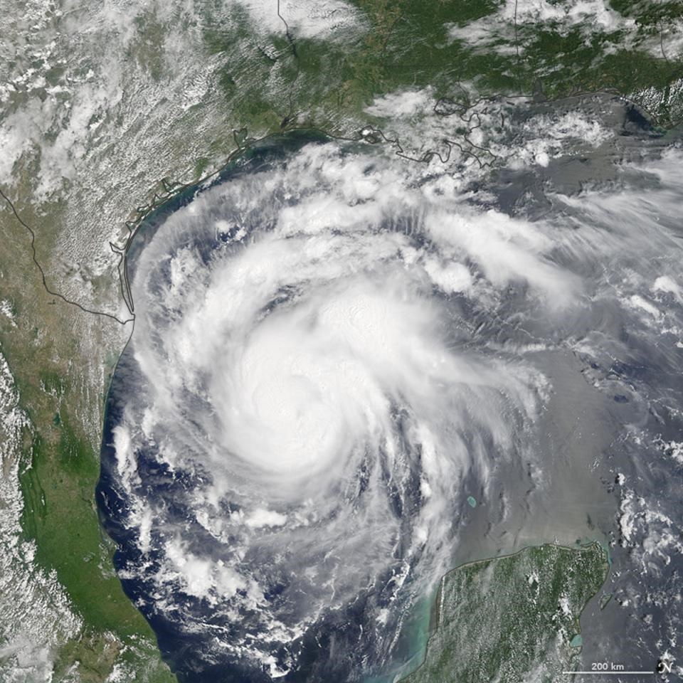 فیلمی که دوربین‌های ایستگاه فضایی از توفان مرگبار هاروی گرفتند