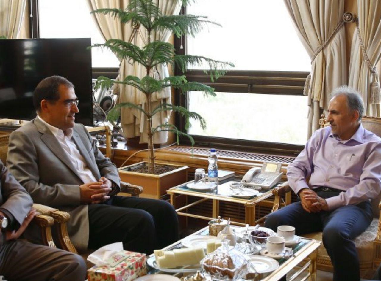 دیدار وزیر بهداشت، درمان و آموزش پزشکی با شهردار تهران در اولین روز کاری