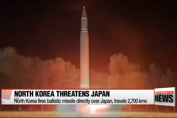 فیلم | موشکی که کره‌شمالی به شمال ژاپن شلیک کرد
