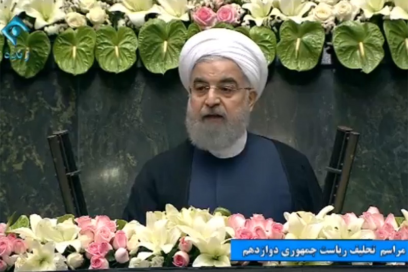 فیلم | روحانی در مراسم تحلیف: روزگار رونمایی از مادر بمب‌ها نیست | از کنایه به ترامپ تا تشویق حضار