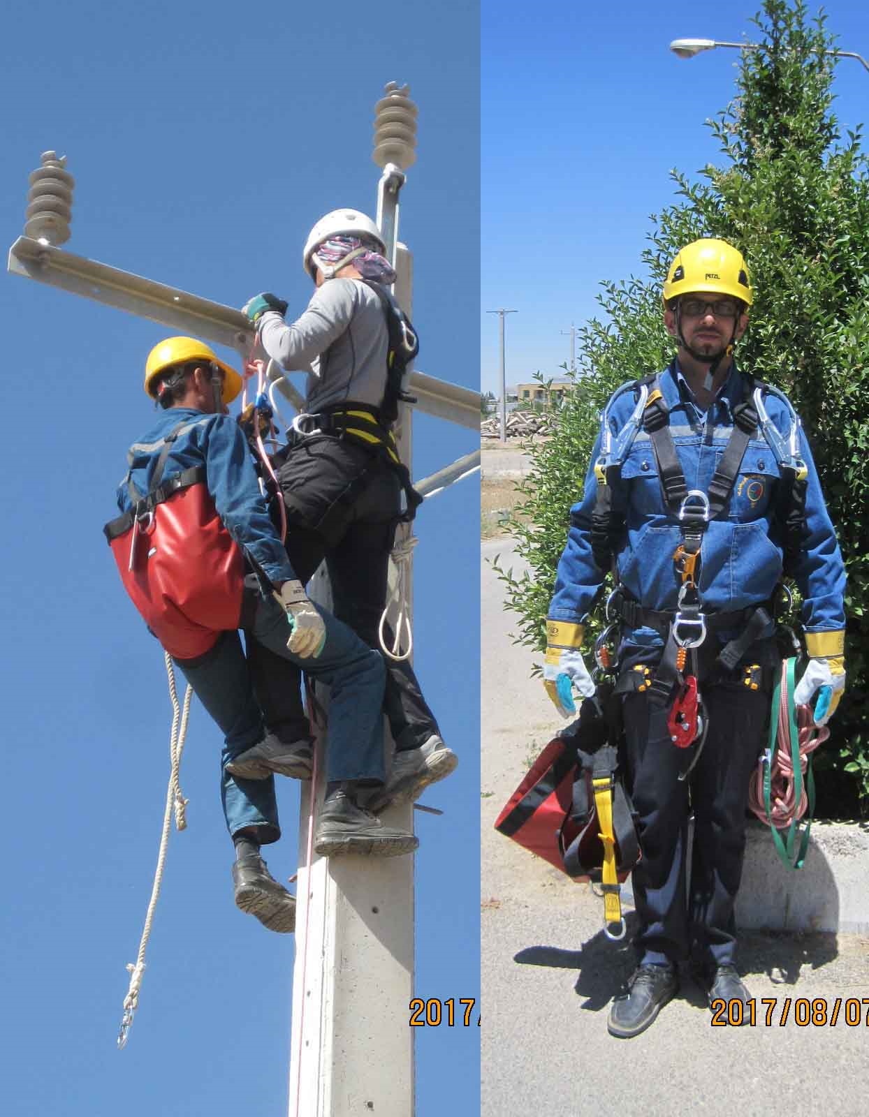 به کارگیری تجهیزات نوین نجات از ارتفاع در شرکت توزیع نیروی برق استان چهارمحال وبختیاری 