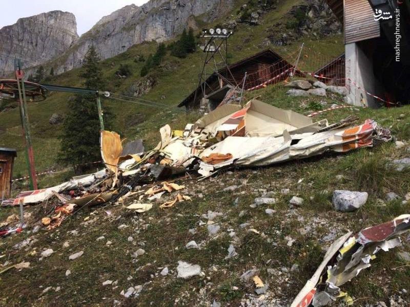 تصاویر | سقوط مرگ‌بار هواپیمای ارتش سوئیس در کوه‌های آلپ