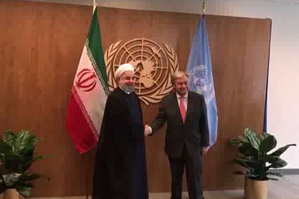 فیلم | دیدار رییس جمهور با دبیرکل سازمان ملل
