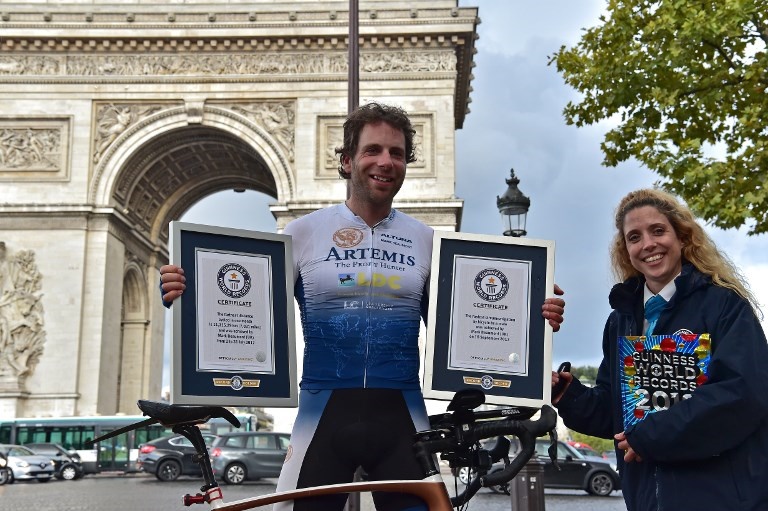 تصاویر | رکورد دوچرخه‌سواری دور دنیا در ۷۸ روز