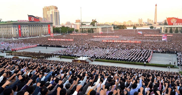 تصاویر | بزرگترین تظاهرات ضد آمریکایی در کره شمالی علیه ترامپ