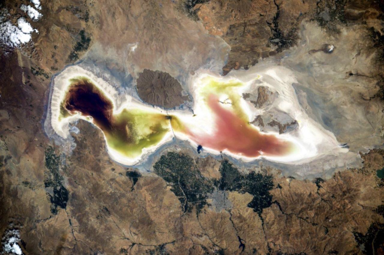 تصویر فضانورد روسی از آخرین وضعیت دریاچه ارومیه