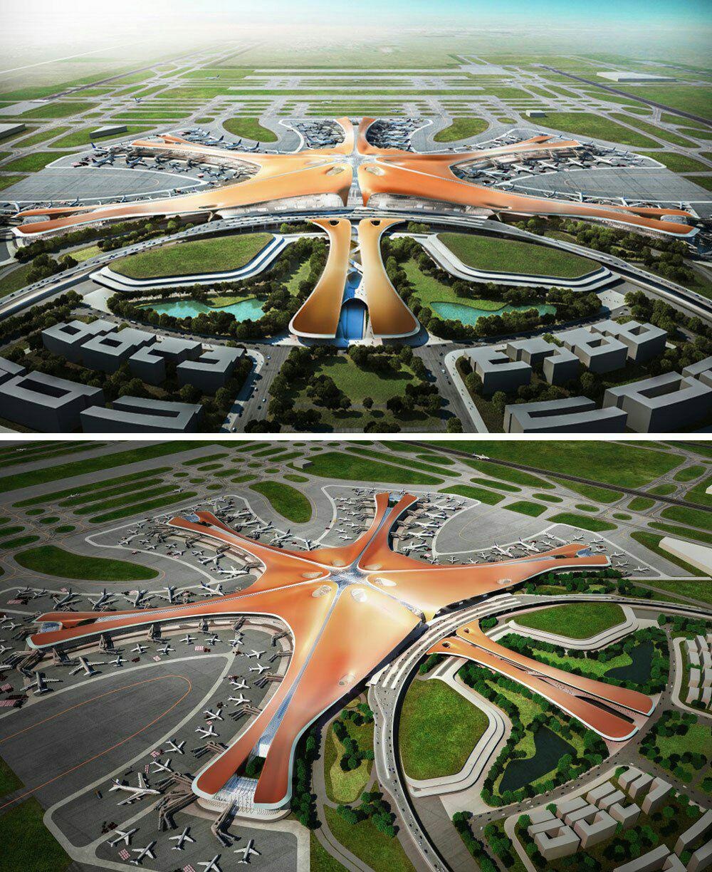 عکس | ساخت بزرگ‌ترین فرودگاه جهان در چین