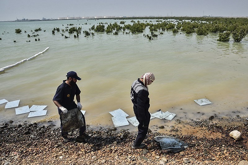 تصاویر | آلودگی نفتی در سواحل ماهشهر