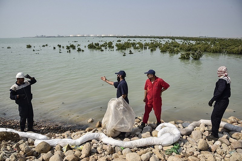 تصاویر | آلودگی نفتی در سواحل ماهشهر