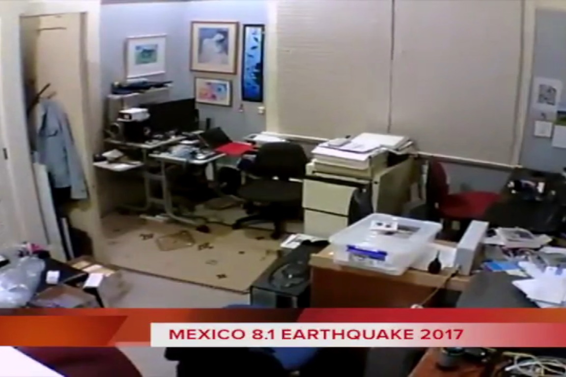 فیلم | زلزله ۸.۱ ریشتری مکزیک از نگاه دوربین‌های مداربسته