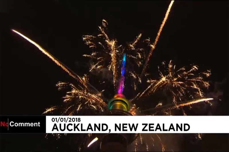 فیلم | جشن استقبال از سال ۲۰۱۸ در نیوزلند و استرالیا