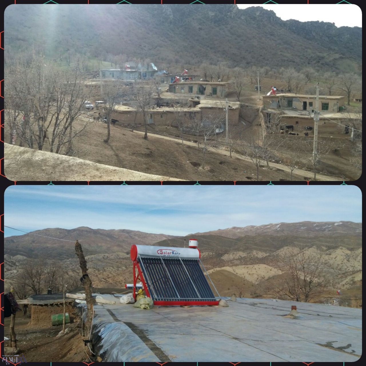  نصب ۸ دستگاه آبگرمکن خورشیدی در روستای ورنشاخ دلفان
